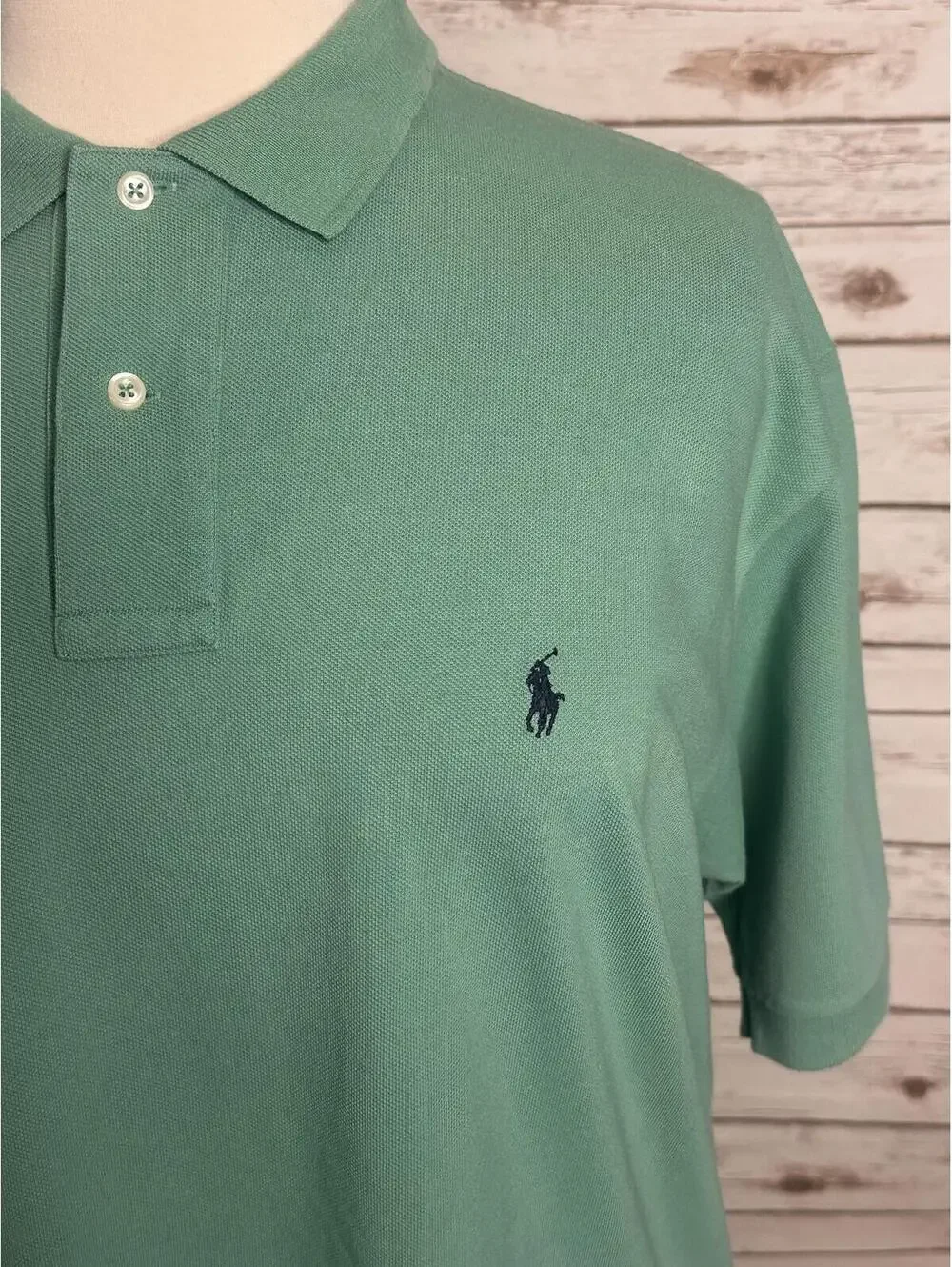 Polo Ralph Lauren mint green cotton short sleeve polo shirt XXL Y2K preppy golf